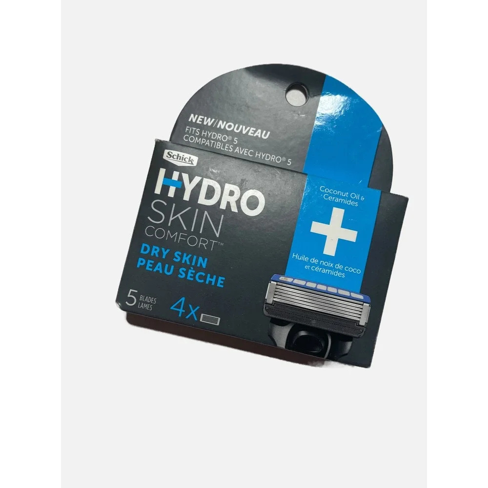 Schick Hydro Skin Comfort Refills Mens 4ct Blue Coconut Oil Dry Skin Shaving